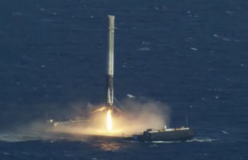 falcon 9 снова приземлилась